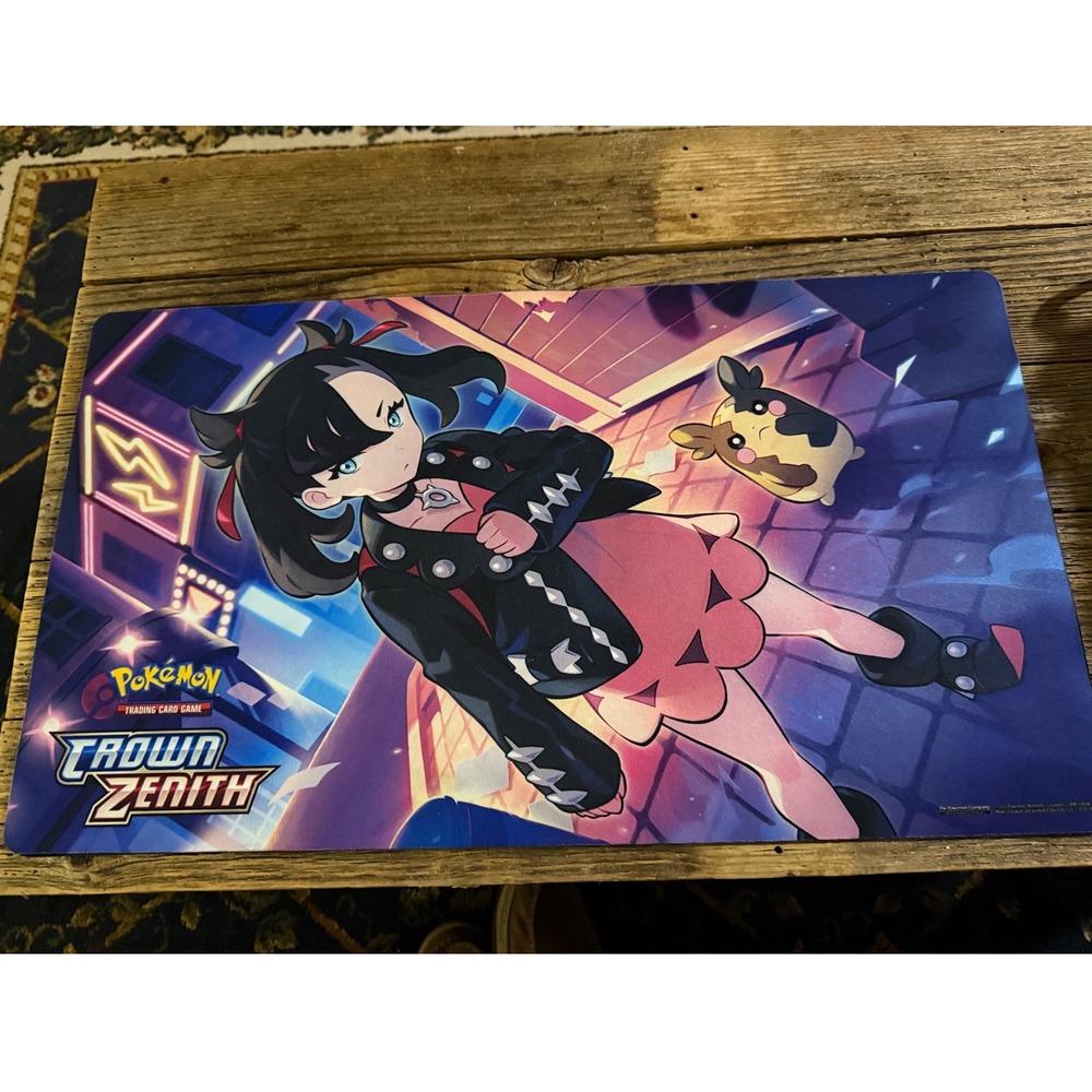 2023 Pokemon TCG Crown Zenith Marnie Morpeko Playmat TCG Accessory Multi Color